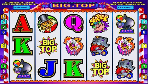 Big Top Slot Machine powered by Microgaming