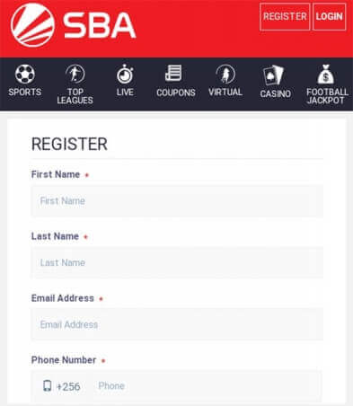 Sports Betting Africa Registration Form