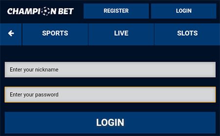 Champion Bet Mobile Login